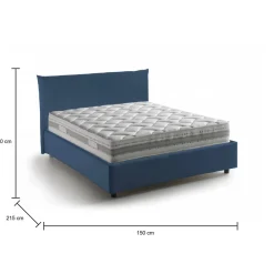 Letto piazza e mezza Arpaise, con materasso Cm 120x190 incluso, Grigio