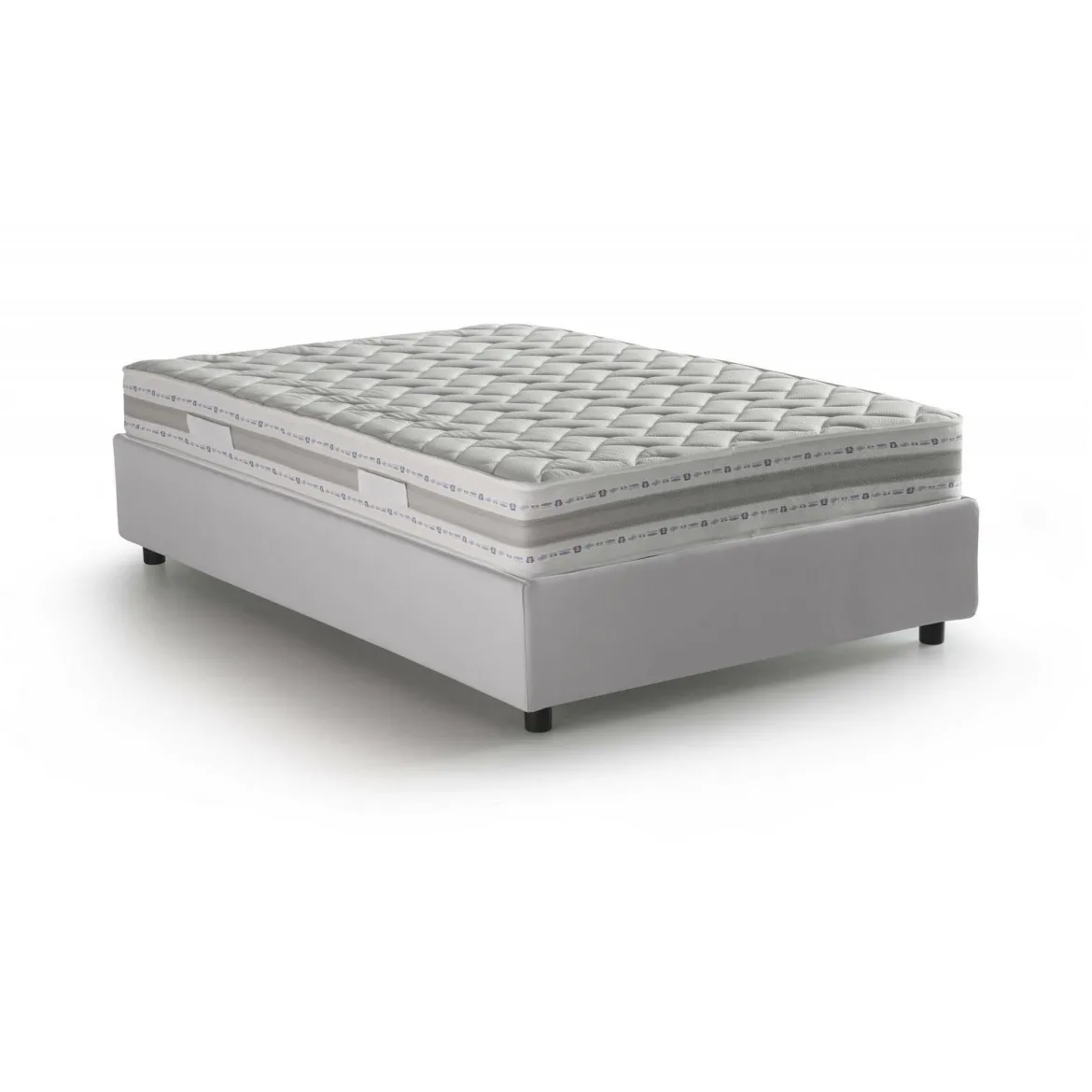 Letto piazza e mezza Atar, con materasso Cm 120x190 incluso, Bianco