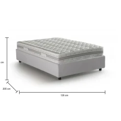 Letto piazza e mezza Atar, con materasso Cm 120x190 incluso, Bianco