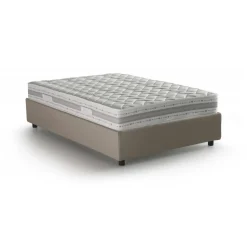 Letto piazza e mezza Atar, con materasso Cm 120x190 incluso, Tortora