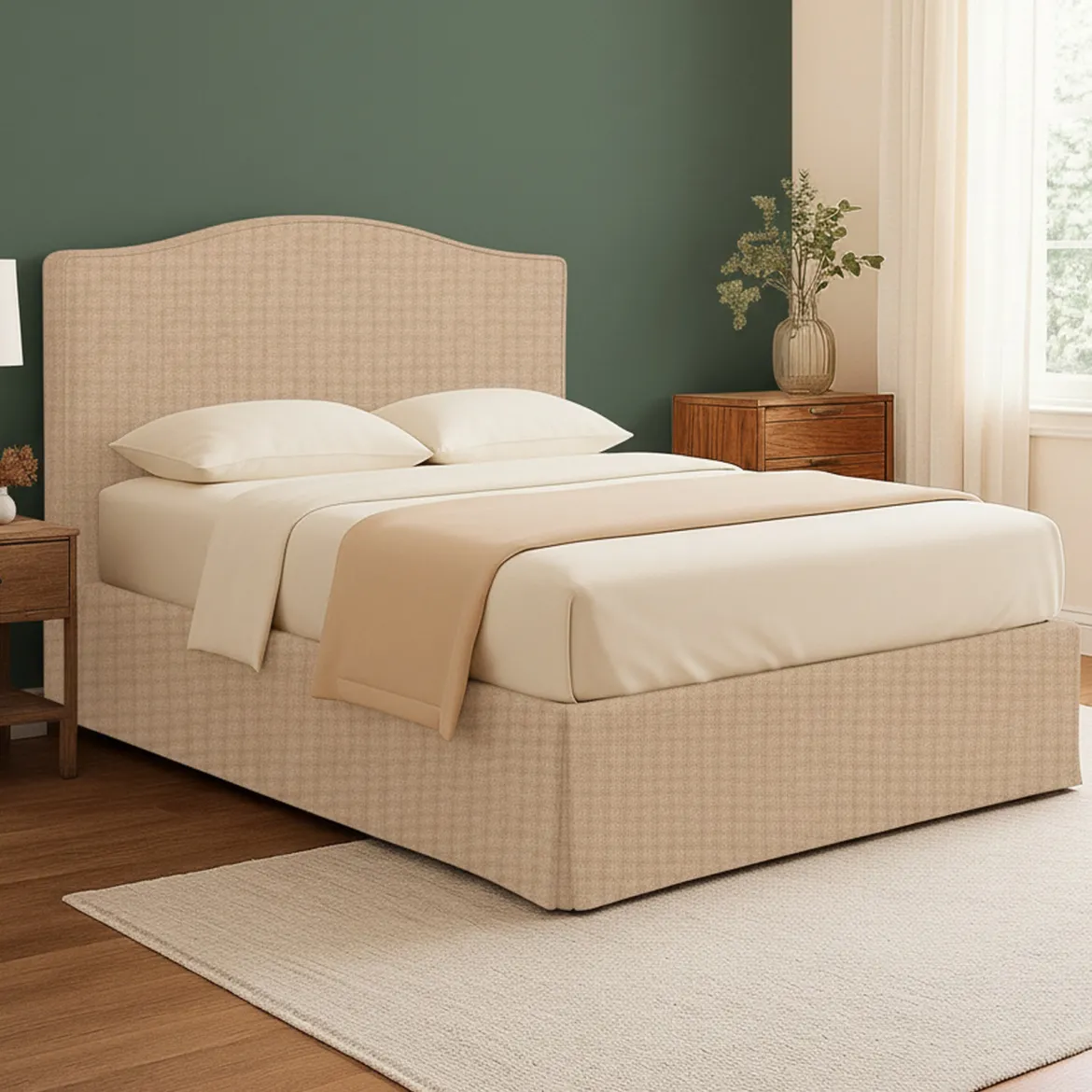 Letto Piazza e Mezza Beige Sfoderabile Contenitore, Dimensione Materasso 120x190 cm - Medolago