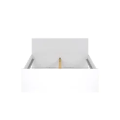Letto piazza e mezza Bora, 146x207 h80 cm, Bianco