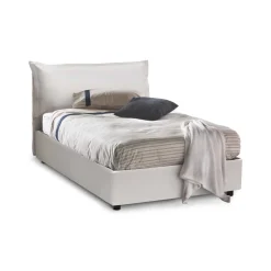 Letto piazza e mezza Cistus, con materasso Cm 120x190 incluso, Bianco