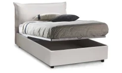Letto piazza e mezza Cistus, con materasso Cm 120x190 incluso, Bianco