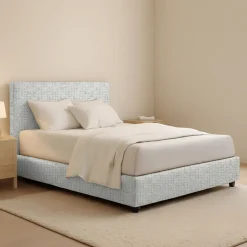 Letto Piazza e Mezza Grigio Chiaro Sfoderabile Contenitore, Dimensione Materasso 120x200 cm - Codevigo