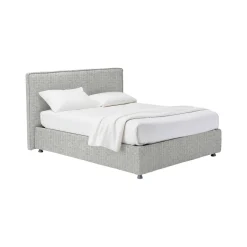 Letto Piazza e Mezza Grigio Chiaro Sfoderabile Contenitore, Dimensione Materasso 120x200 cm - Codevigo