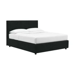 Letto Piazza e Mezza Grigio Scuro Sfoderabile Contenitore, Dimensione Materasso 120x190 cm - Ciconio