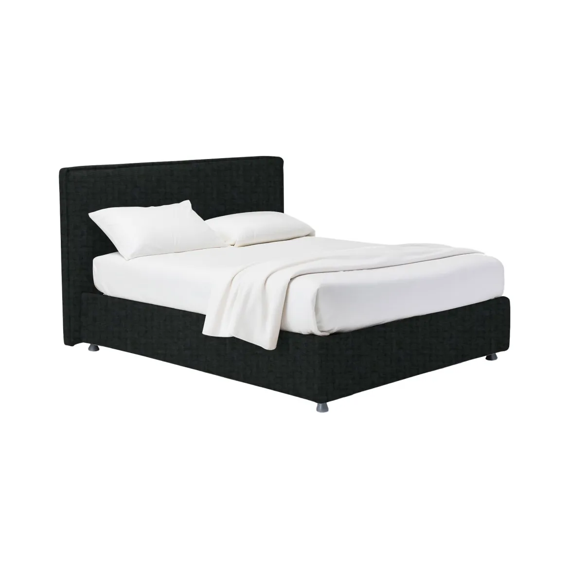 Letto Piazza e Mezza Grigio Scuro Sfoderabile Contenitore, Dimensione Materasso 120x200 cm - Codevigo