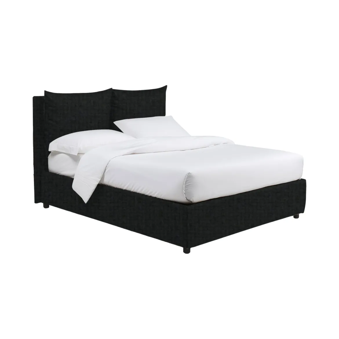 Letto Piazza e Mezza Grigio Scuro Sfoderabile Contenitore, Dimensione Materasso 120x200 cm - Diamante