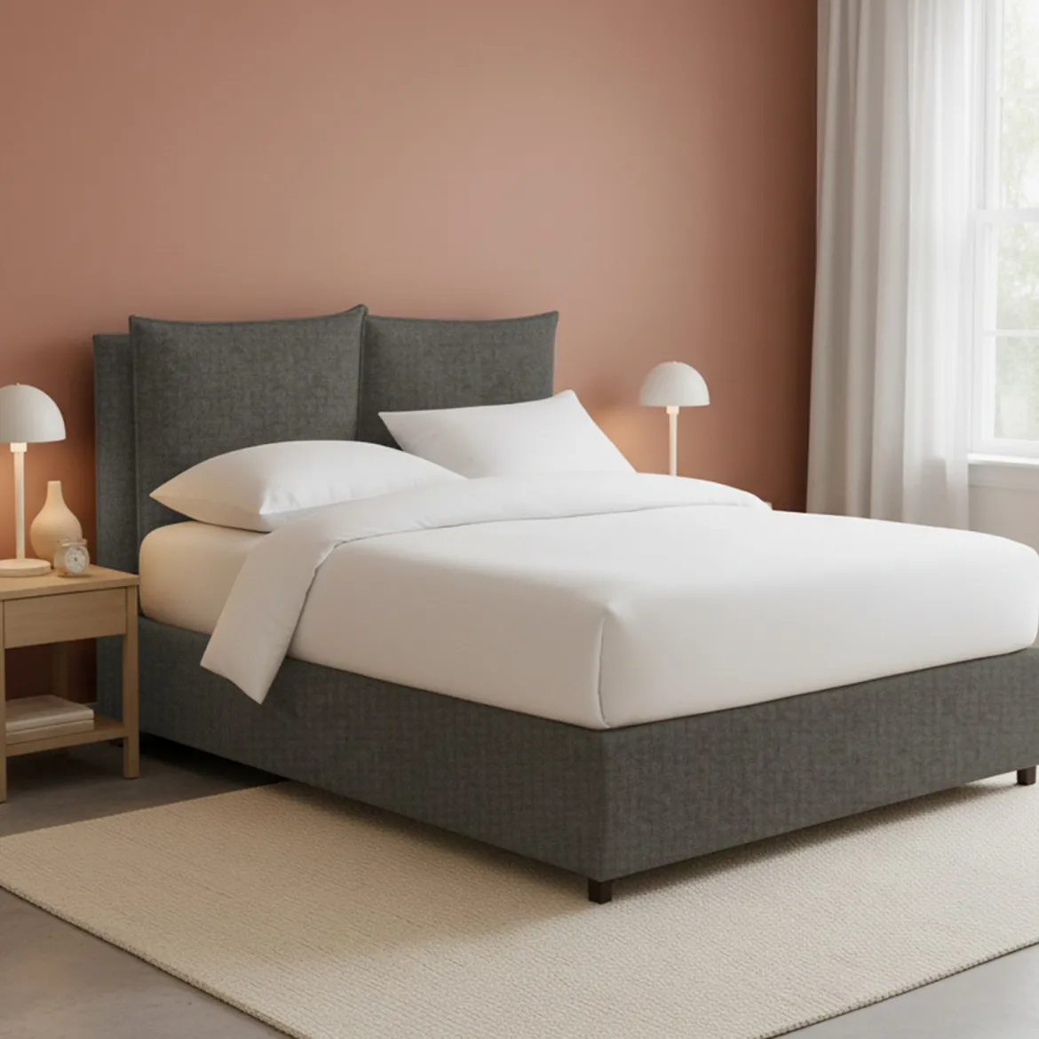 Letto Piazza e Mezza Grigio Tortora Sfoderabile Contenitore, Dimensione Materasso 120x190 cm - Erchie