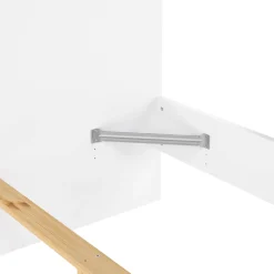 Letto piazza e mezza Gustava, 146x197 h80 cm, Bianco