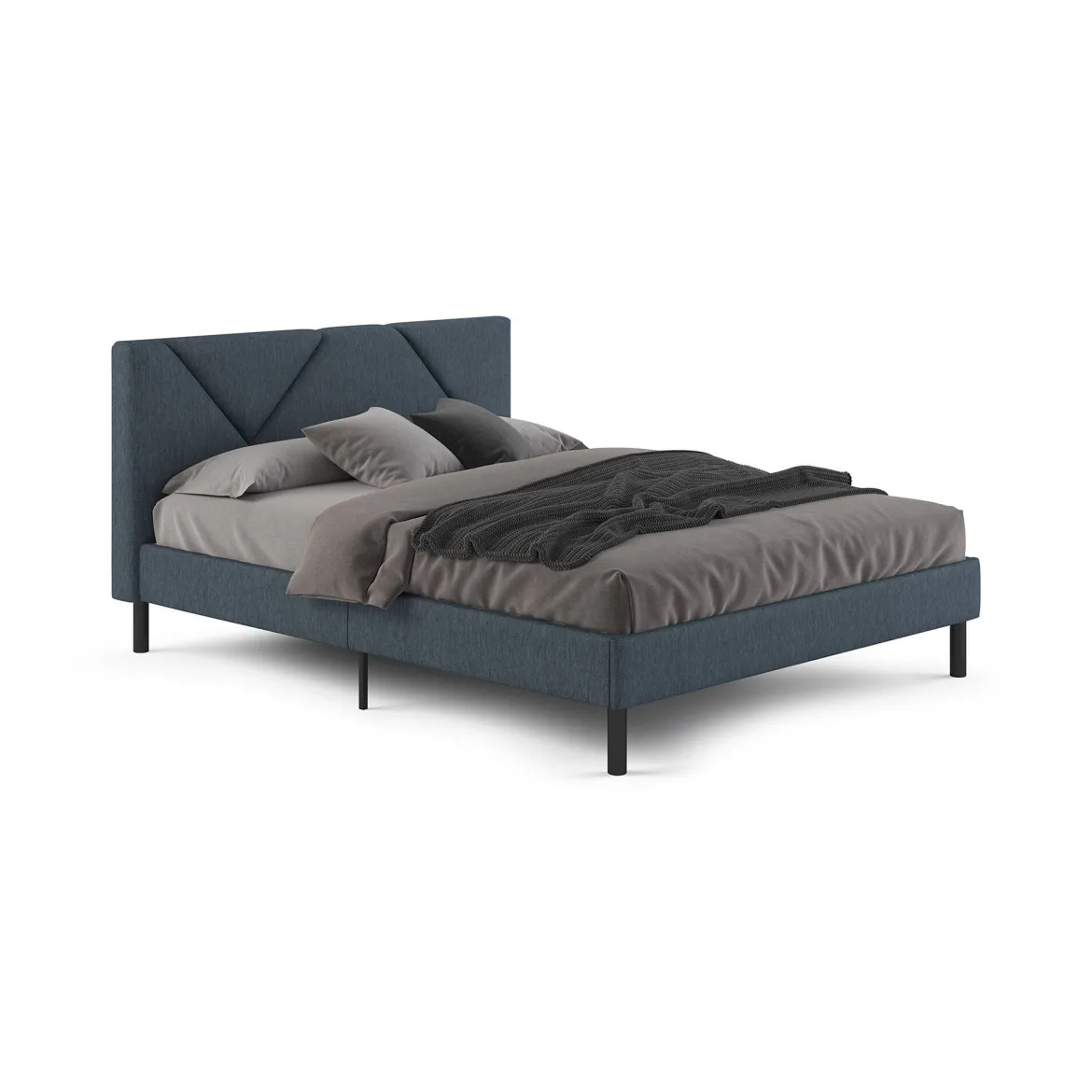 Letto piazza e mezza Hemera, 120x190 cm, Blu