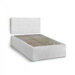 Letto piazza e mezza Opale, Cm 120x190, Bianco