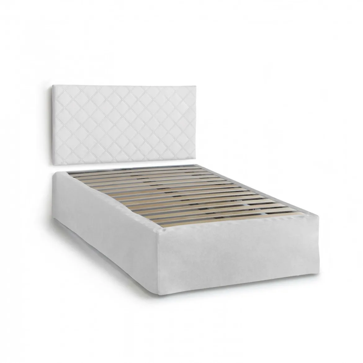 Letto piazza e mezza Opale, Cm 120x190, Bianco