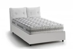 Letto piazza e mezza Rubino, adatto per materasso Cm 120x190, Bianco