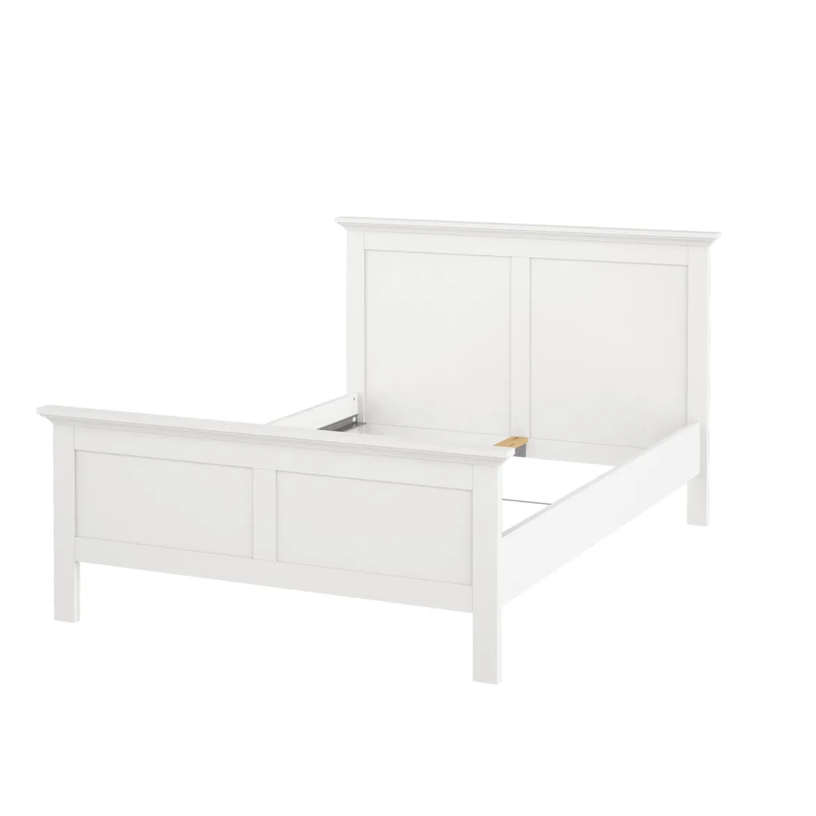 Letto piazza e mezza Umbert, 158x211 h110 cm, Bianco