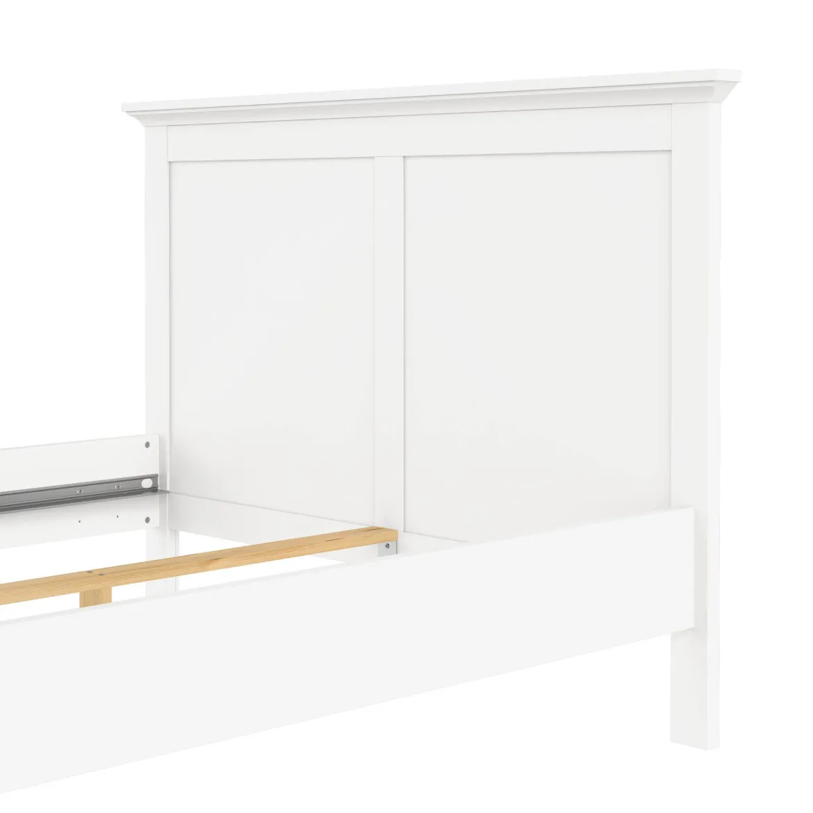 Letto piazza e mezza Umbert, 158x211 h110 cm, Bianco
