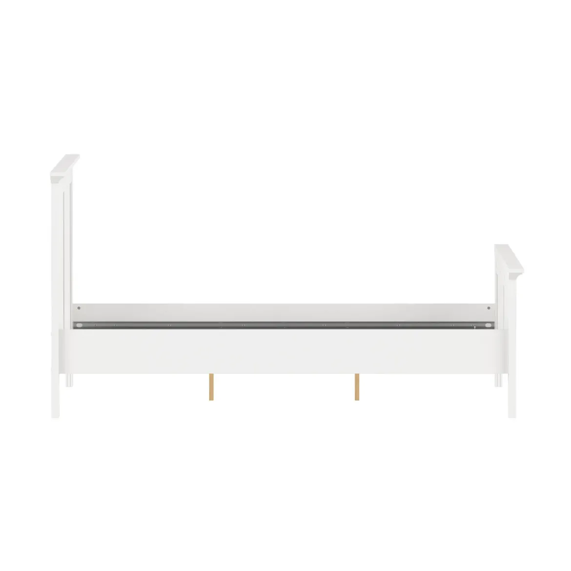 Letto piazza e mezza Umbert, 158x211 h110 cm, Bianco