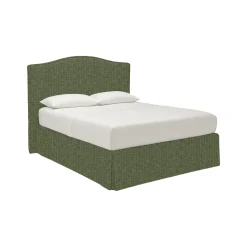 Letto Piazza e Mezza Verde Sfoderabile Contenitore, Dimensione Materasso 120x200 cm - Pogno