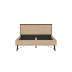 Letto piazza e mezza Zocca, 207x153 h91 cm, Rovere