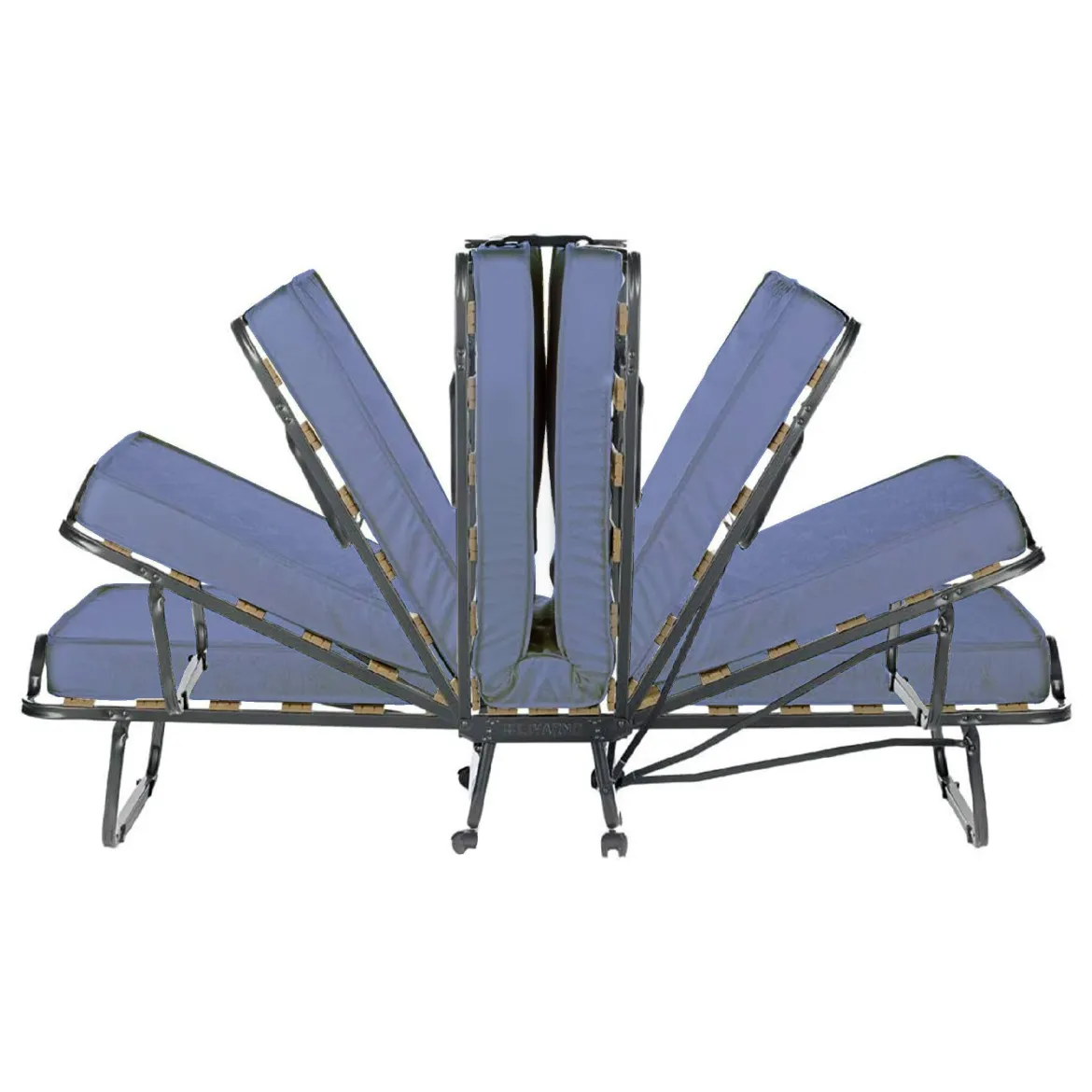 Letto 1 piazza pieghevole 190x80cm blu - Antonietto