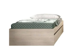 Letto 1 piazza rovere 194x95cm adatto per materasso 90x190 cm - Neki