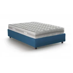 Letto 2 piazze con contenitore blu 175x215cm - Alessander