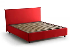 Letto 2 piazze con contenitore rosso 175x215cm - Alessander