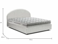 Letto 2 piazze contenitore bianco 175x205cm stabile - Abbaione