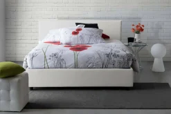 Letto 2 piazze contenitore bianco 175x215cm accogliente - Ariadni