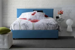 Letto 2 piazze contenitore blu 175x215cm minimal - Ariadni
