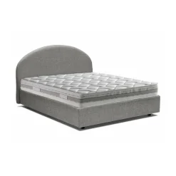 Letto 2 piazze contenitore grigio 175x205cm design - Amida
