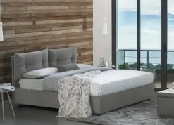 Letto 2 piazze contenitore grigio 175x205cm elegante - Abbaione
