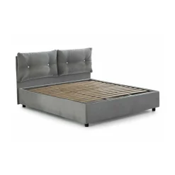 Letto 2 piazze contenitore grigio 175x205cm elegante - Abbaione