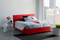 Letto 2 piazze contenitore rosso 175x215cm comodo - Ariadni