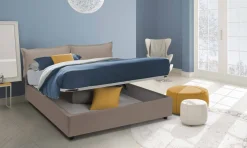 Letto 2 piazze contenitore tortora 175x205cm accogliente - Armani