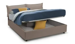 Letto 2 piazze contenitore tortora 175x205cm accogliente - Armani