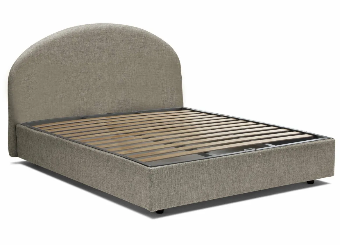 Letto 2 piazze contenitore tortora 175x205cm stabile - Amida