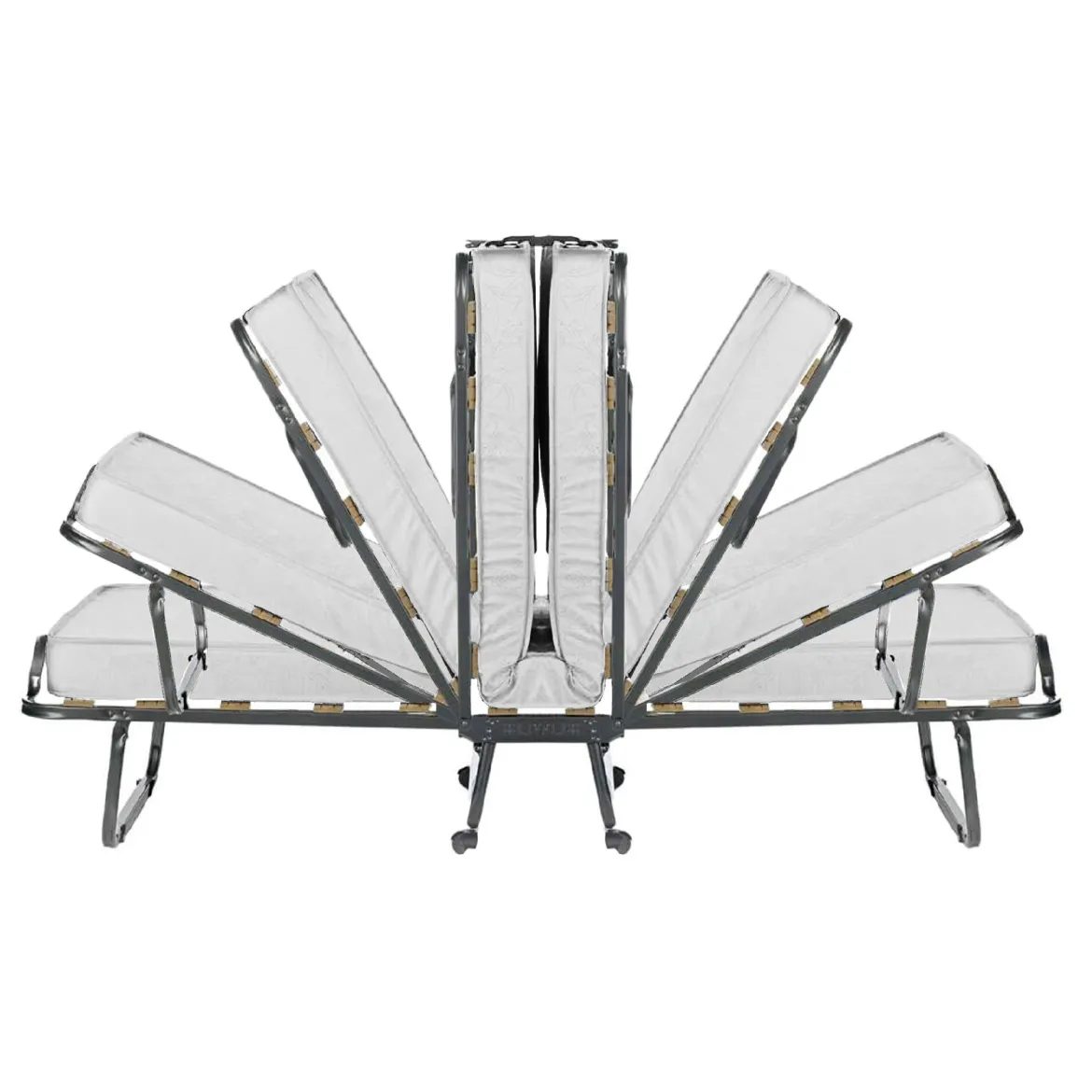 Letto Pieghevole Bianco Materasso Incluso Sfoderabile, Dimensione Materasso 80x190x10 cm - Chiauci
