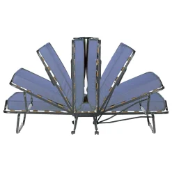 Letto Pieghevole blu Materasso Incluso Dimensione Materasso 80x190x10 cm, Imbottito - Peccioli