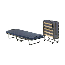 Letto Pieghevole blu Materasso Incluso Dimensione Materasso 80x190x10 cm, Imbottito - Polaveno