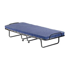 Letto Pieghevole blu Materasso Incluso Sfoderabile, Dimensione Materasso 80x190x10 cm - Peccioli