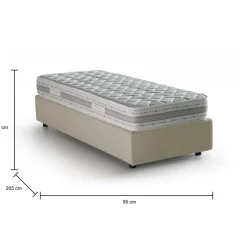 Letto 1 posto con contenitore bianco 95x205 - Egle