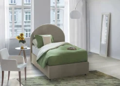 Letto 1 posto con contenitore tortora 95x205 - Egle