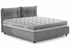 Letto 1 posto contenitore grigio 95x205cm design - Sabazia