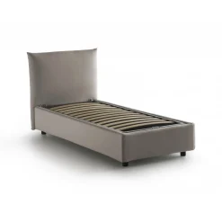 Letto 1 posto contenitore tortora 110x215cm adatto per materasso 190x80 cm - Ippolito