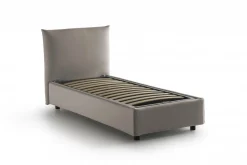 Letto 1 posto contenitore tortora 110x215cm adatto per materasso 190x80 cm - Ippolito