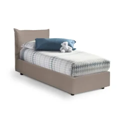 Letto 1 posto contenitore tortora 95x205cm robusto - Anathema
