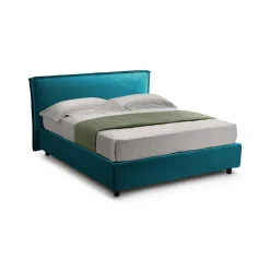 Letto Singolo Azzurro Materasso Incluso Sfoderabile, Contenitore Made in Italy - Atrelmo