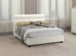Letto Singolo Beige Sfoderabile Contenitore, Dimensione Materasso 80x190 cm Made in Italy - Brez